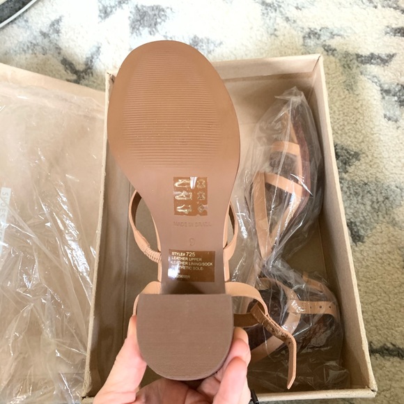 NWT Madewell Edie Leather Sandal in Ashen Sand - Picture 6 of 7
